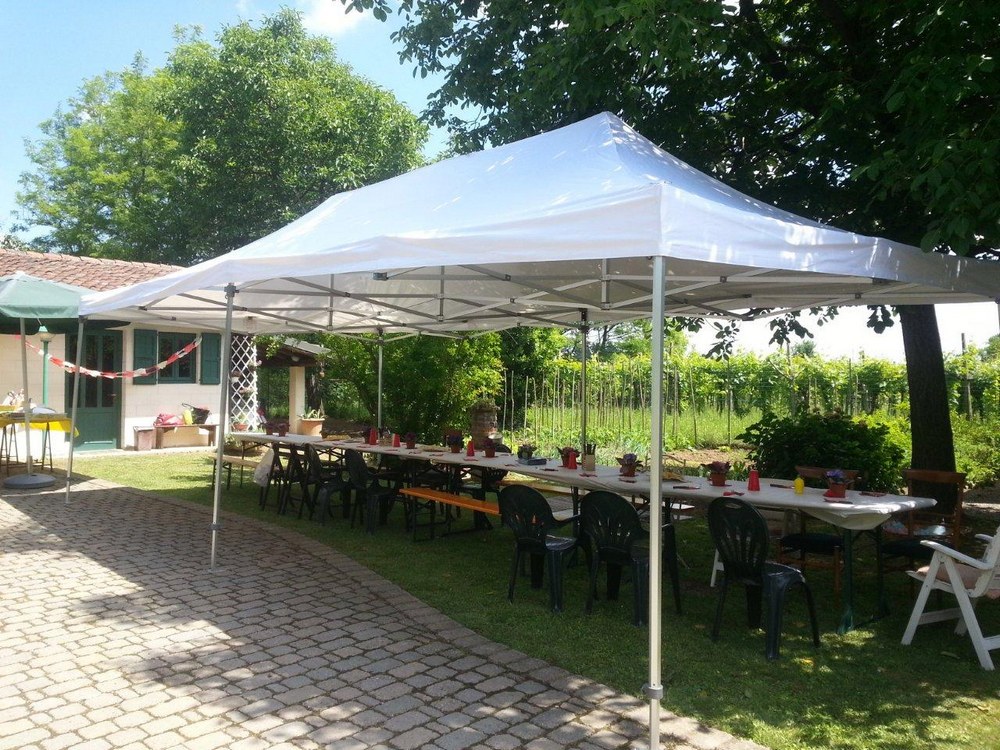 Gazebo white length 8m x width 4m rental in Milan Italy